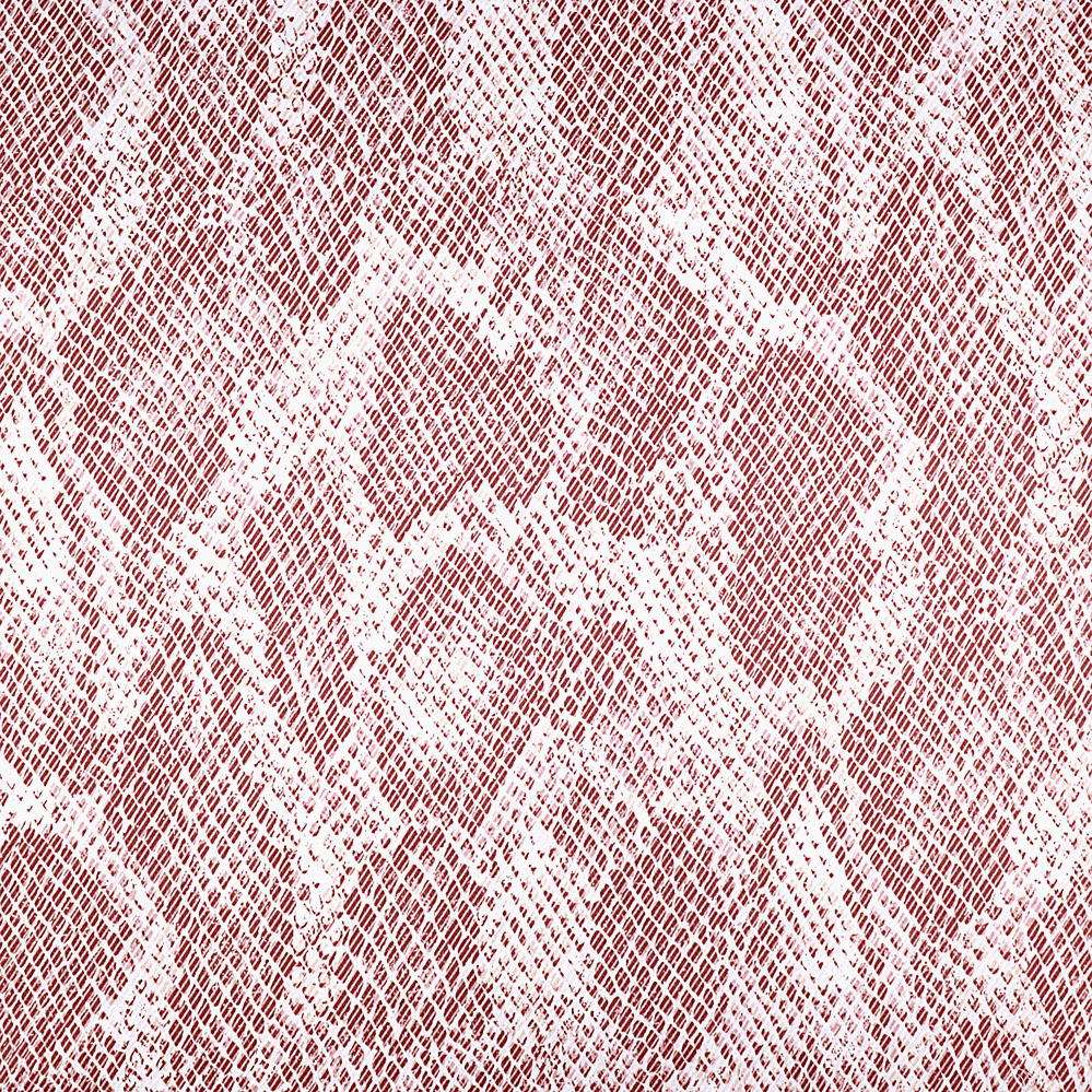Baumwoll- Stretch Satin mit Schlangenmuster - wollweiss/weinrot/altrosa