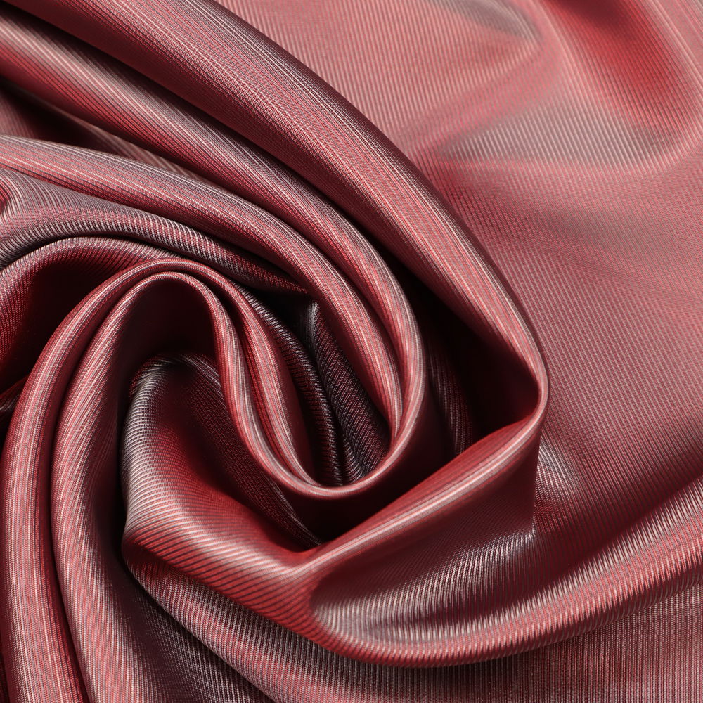 Viskose-Acetat Futterstoff changierend - rot/grau OEKO-TEX STANDARD 100