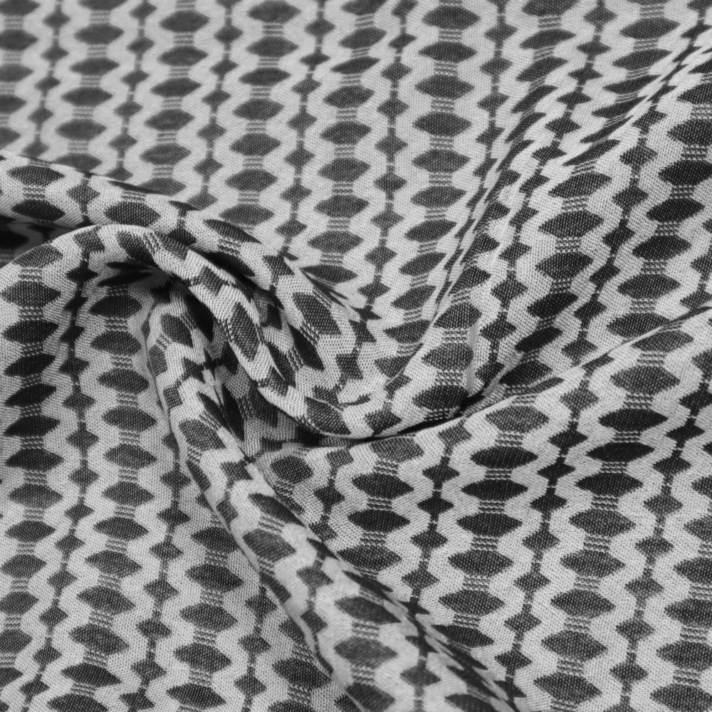 Viskose Jacquard Retro - schwarz/weiss