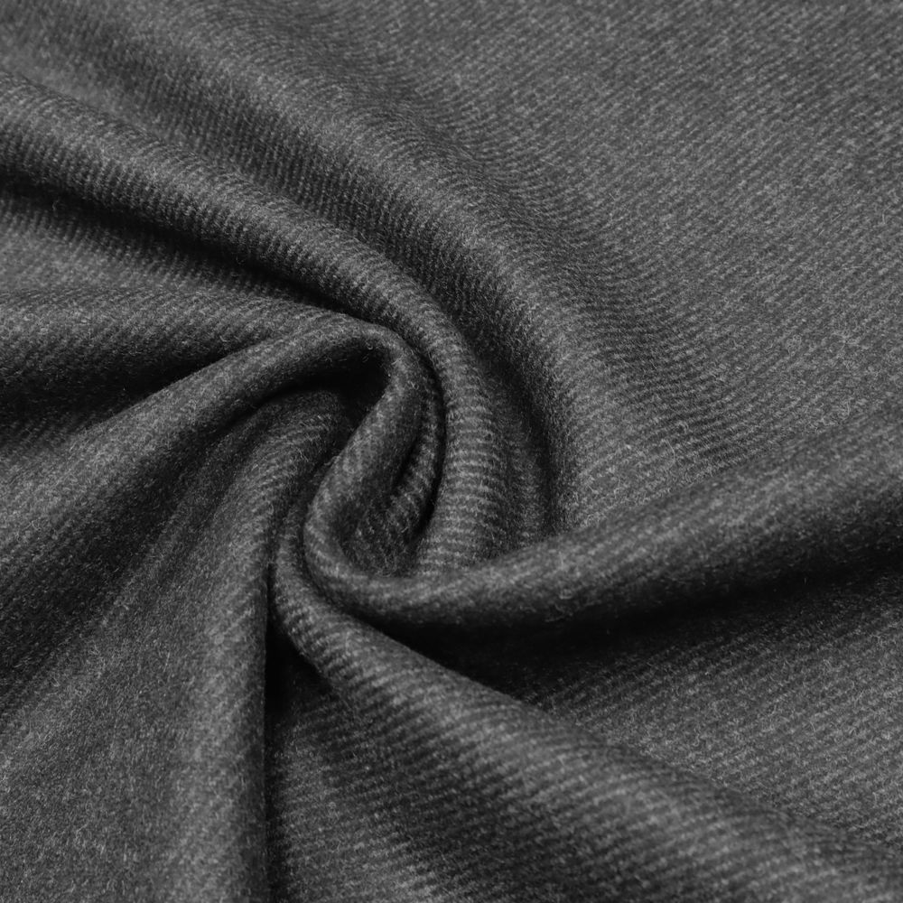 Wollstoff Mix Melange - schwarz/grau