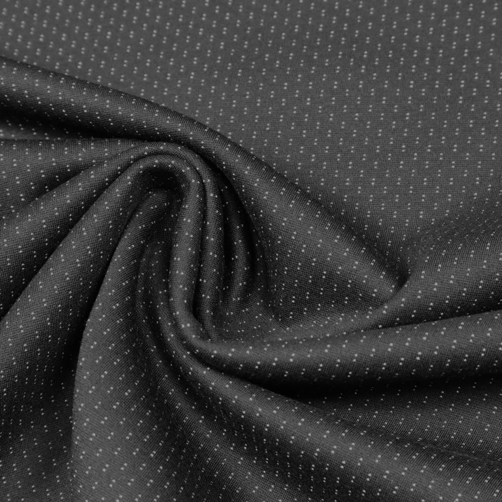Punto Milano  Power-Stretch Jersey kleines Muster - schwarz/weiss (2.Wahl)