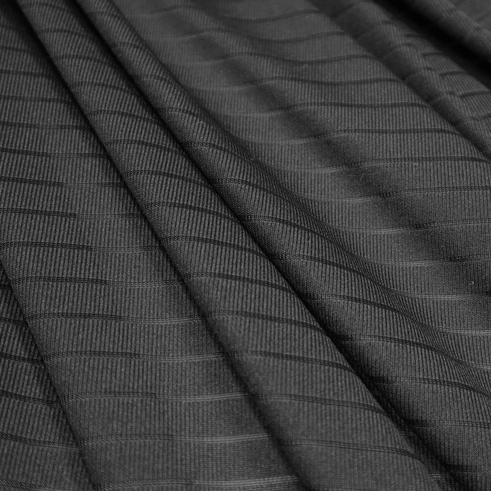 Ausbrenner Jersey Querstreifen uni - schwarz