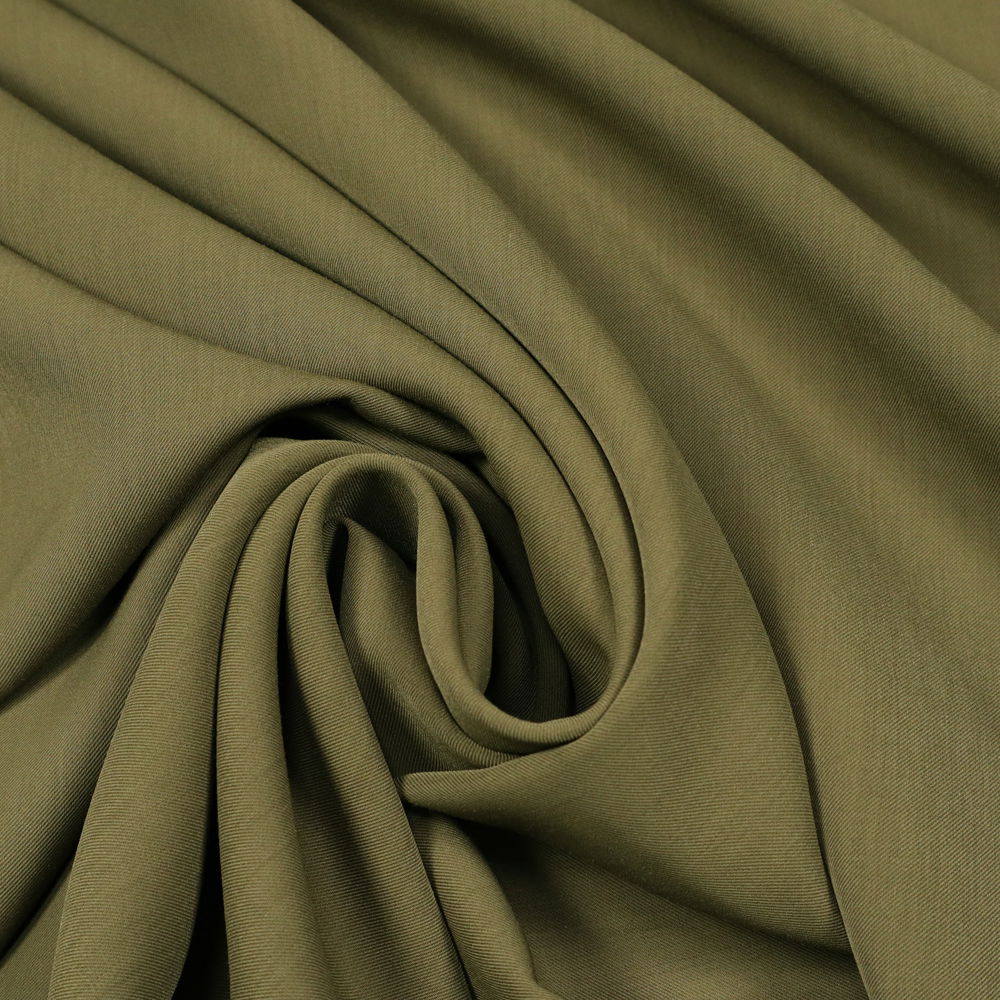 Blusen- und Kleiderstoff uni - khaki